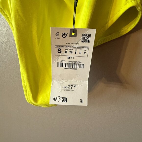 Women's S NWT Zara Twisted Straps Double Layer Bodysuit - Picture 6 of 9